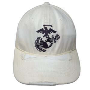 Rapid Dominance Strapback Hat White One Size Adjustable Embroidered